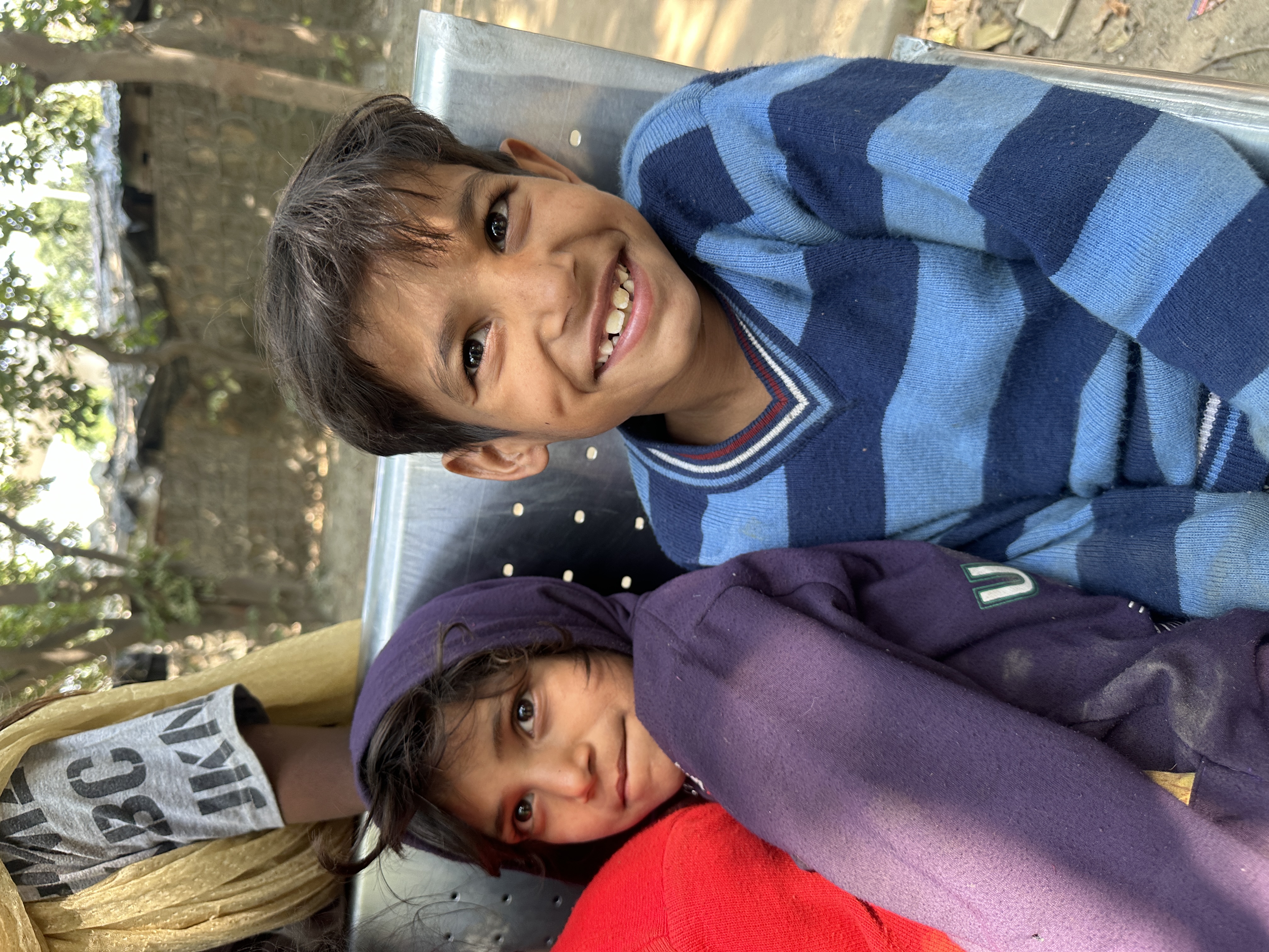 Indian children studying