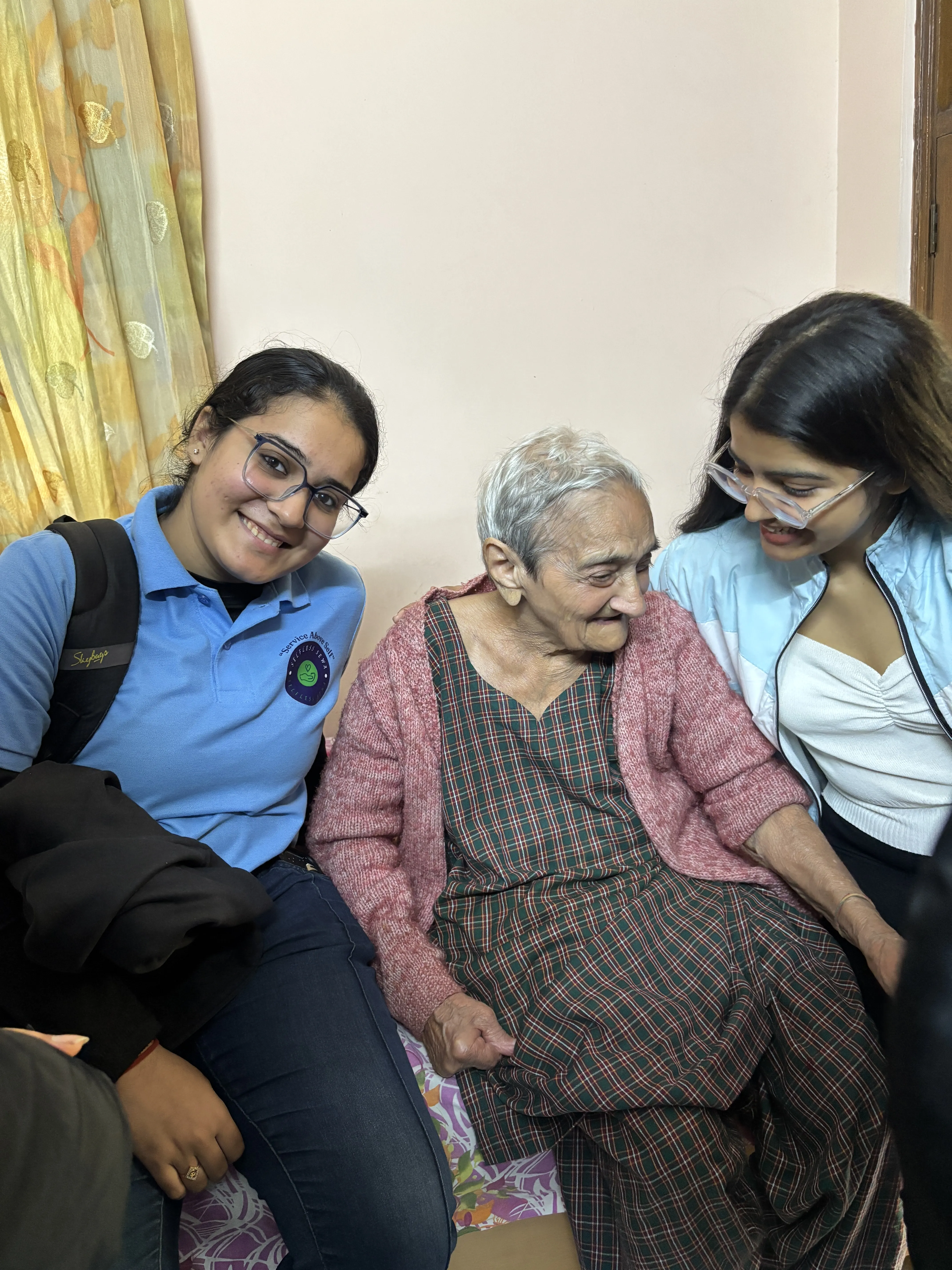 Indian volunteers helping communities